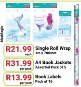 Mermagic Book Labels 16's-Per Pack