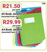 A5 Book Jackets 5's-Per Pack