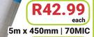 Butterfly Clear Adhesive Roll 5mX450mm/70mic-Each