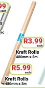 Kraft Rolls 480mmX2m-Each