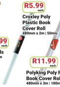 Croxley Poly Plastic Book Cover Roll 480mmX2m/50mic-Each