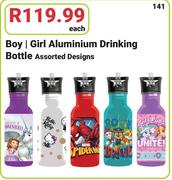Boy/Girl Aluminium Drinking Bottle-Each