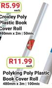 Polyking Poly Plastic Book Cover Roll 480mmx3m/100mic-Each