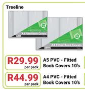 Treeline A4 PVC Fitted Book Covers 10's-Per Pack