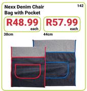 Nexx Denim Chair Bag With Pocket 44cm-Each