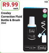 Croxley Correction Fluid Bottle & Brush-20ml