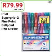 Pilot Supergrip-G Fine Point Ballpoint Pen 7+2 Free-Per Pack