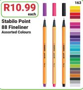 Stabilo Point 88 Fineliner In Assorted Colours-Each