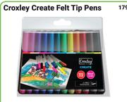 Croxley Create Felt Tip Pens Pack Of 12-Per pack