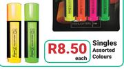Croxley Create Highlighters Singles Assorted Colours-Each