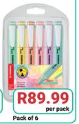 Stabilo Swing Pastel Highlighters Pack Of 6-Per Pack