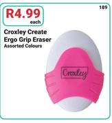 Croxley Create Ergo Grip Eraser Assorted Colours-Each