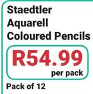 Staedtler Aquarell Coloured Pencils Pack Of 12-Per Pack
