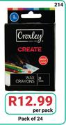 Croxley Create Wax Crayons Super Jumbo Pack Of 24-Per Pack