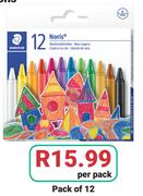Staedtler Noris Wax Crayons Super Jumbo Pack Of 12-Per Pack
