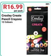 Croxley Create Pencil Crayons 12 Colours-Per Pack