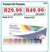 Pentel Oil Pastels Pack Of 25-Per Pack