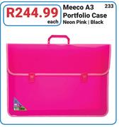 Meeco A3 Portfolio Case Neon Pink/Black-Each