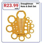 Draughtman Nuts & Bolt Set-Each