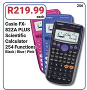 Casio FX 82ZA Plus Scientific Calculator 254 Functions Black/Blue/Pink-Each