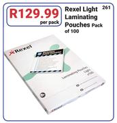 Rexel Light Laminating Pouches Pack Of 100-Per Pack