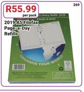 2019 A5 Filofax Page A Day Refills-Per Pack