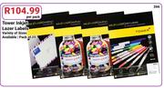 Tower Inkjet Lazer Lables Pack Of 25-Per Pack