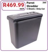 Parrot Shredder 5 Sheets Strip Cut-Each