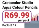Cretacolor Studio Aqua Colour Pencils Pack Of 12-Per Pack