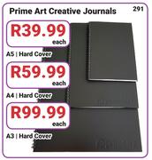 Prime Art Creative Journals A5 Hard Cover-Each