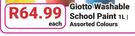 Giotto Washable School Paint Assorted Colours-1Ltr Each