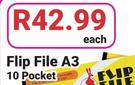 Flip File A3 10 Pocket-Each