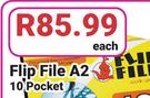 Flip File A2 10 Pocket-Each