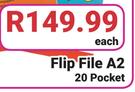 Flip File A2 20 Pocket-Each