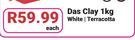 Das Clay White/Terracotta-1Kg Each