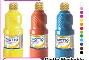 Giotto Washable Paint Assorted Colours-500ml Each