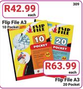 Flip File A3 20 Pocket-Each