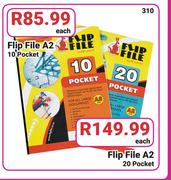 Flip File A2 10 Pocket-Each