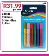 Bostik Rainbow Glitter Glue-6 x 25ml Per Pack