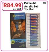 Prime Art Acrylic Set-12 x 12ml Per Pack