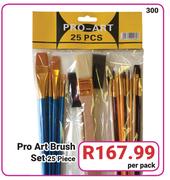 Pro Art Brush Set 25 Piece-Per Pack