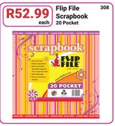 Flip File Scrapbook 20 Pocket-Each