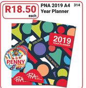 PNA 2019 A4 314 Year Planner-Each