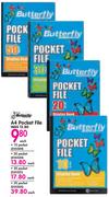 Butterfly A4 Pocket File-50 Pocket Each