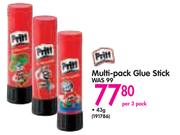 Pritt Multi-Pack Glue Stick 43g-Per 3 Pack