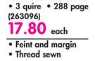 Pritt A4 Hard Cover Books 3 Quire 288 Page-Each