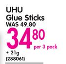 UHU Glue Sticks 21g-Per 3 Pack