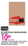 A5 Soft Cover Exercise Books-Per 5 Pack