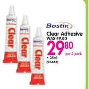 Bostik Clear Adhesive 25ml-Per 3 Pack