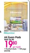 Hisense A4 Exam Pads-Per 2 Pack